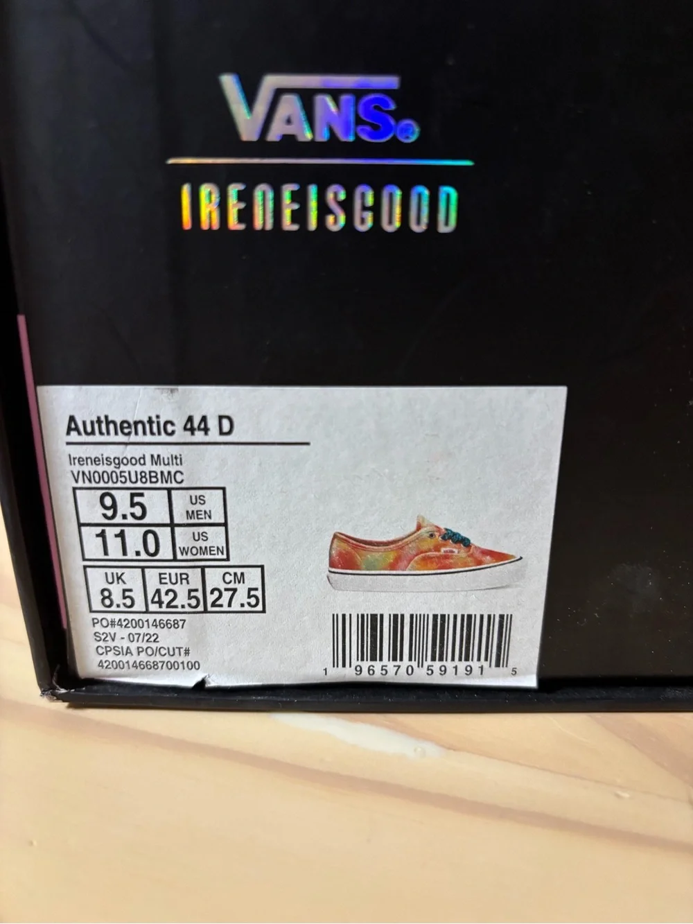 Vans Authentic 44 D Irenneisgood sz 9.5 Men’s 11.0 Woman